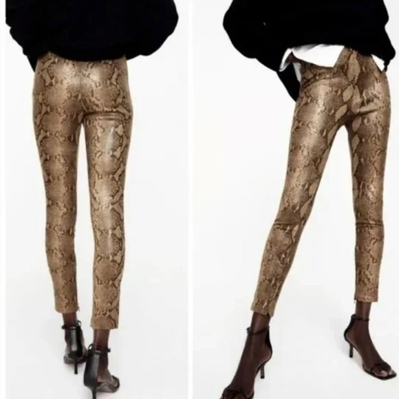 Zara Snakeskin Legging S - Picture 2 of 5